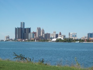 A view of Downtown Detroit from Belle Isle.
