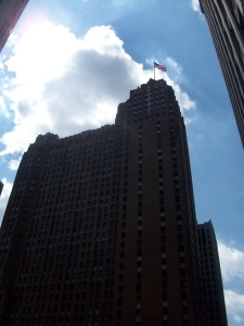 The Guardian Building is bordered by Griswold, Larned, and Congress streets, one block off Woodward Ave.